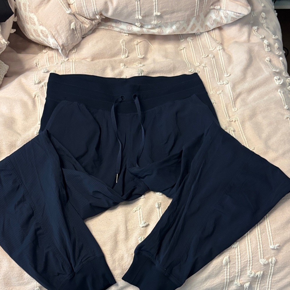 lululemon athletica Navy Ribbed Jogger Pants